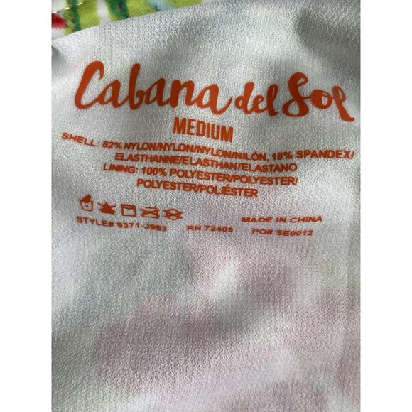 Cabana Del Sol Swim One Piece Swimsuit Multicolor Floral Swimwear - Picture 11 of 11